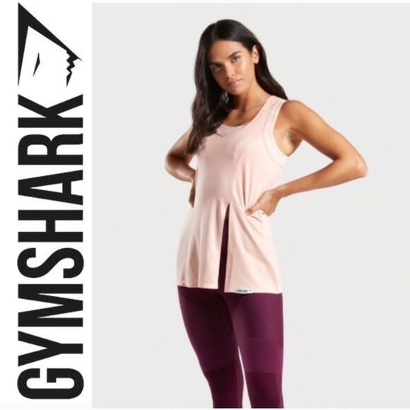 Gymshark TRUE TEXTURE Split Tie Pastel VEST Tank Top S Workout Yoga Gym Golf - Picture 5 of 13